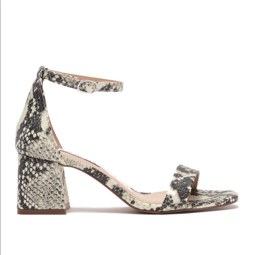 NWT Steve Madden Snakeskin Sandal Heel - Picture 2 of 6